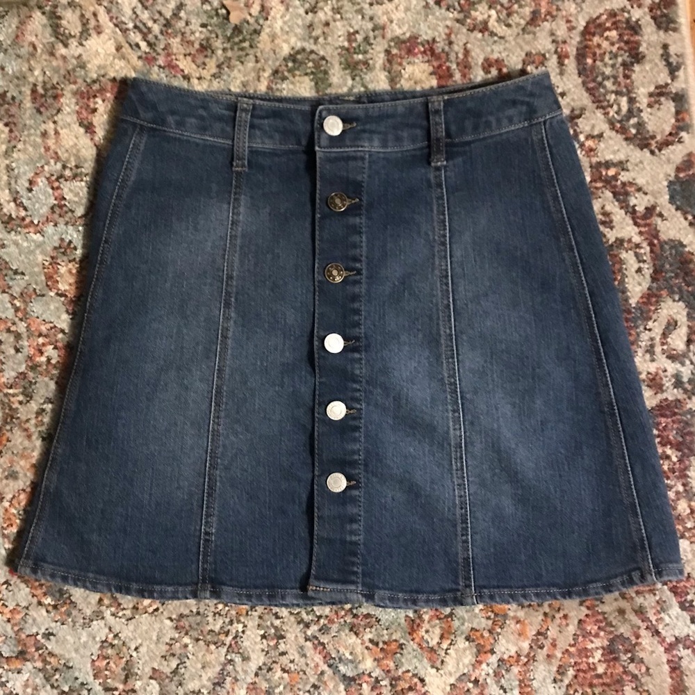 Mossimo Supply Co Denim Button Up Short Skirt Size 6